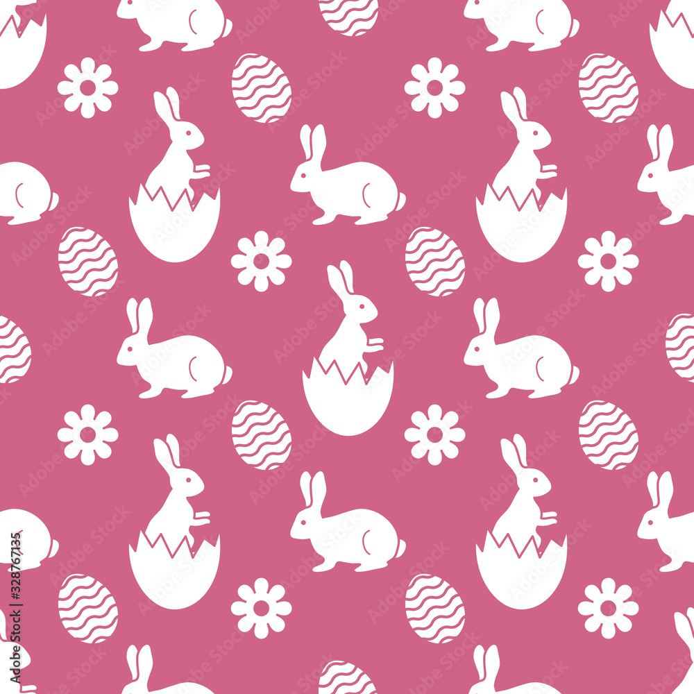 Pattern Happy Easter Bunny egg Festive Holiday