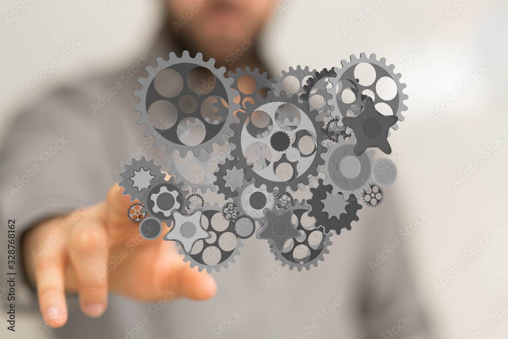 gear Technology setting concept background. gear Technology setting concept background.