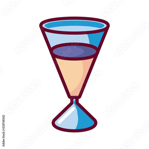 cocktail shot glass icon, fill style icon