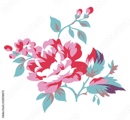 Vintage style floral vector...