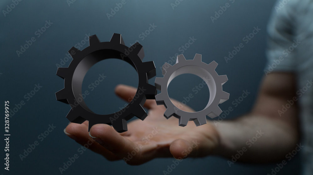 Gear With Success Concept digital. Gear With Success Concept digital.