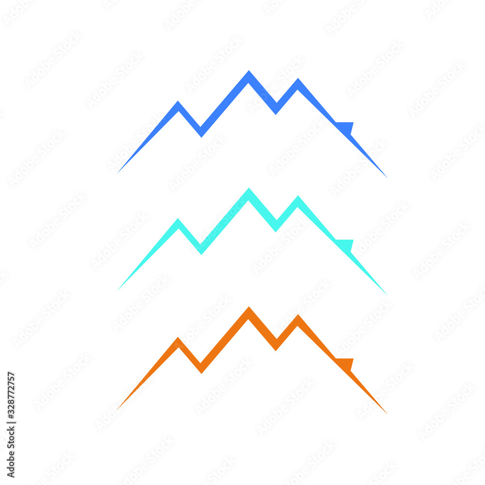 Design Hills, colorful on white Design Hills, colorful on white