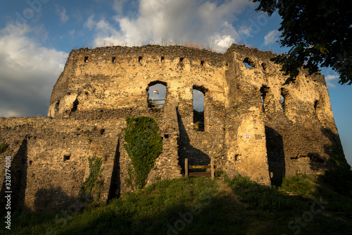 Somlo Castle at sunset, Somlo, Hungary