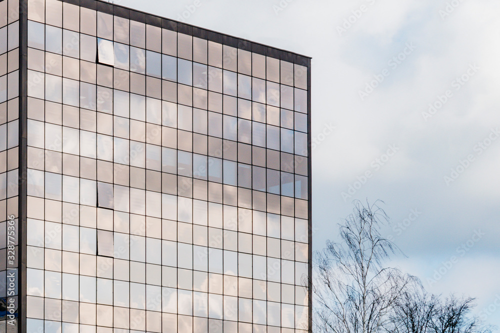 Obraz premium Fragment of the administrative building facade