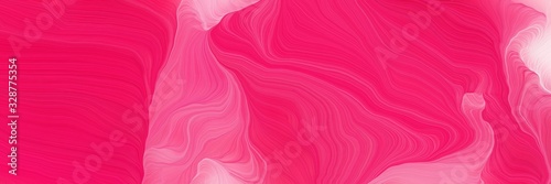 landscape banner with waves. modern soft swirl waves background illustration with bright pink, hot pink and light pink color