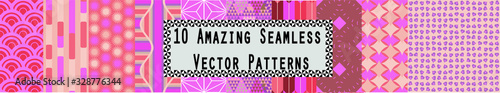 10 Amazing Seamless Vector Patterns Pinky Pie