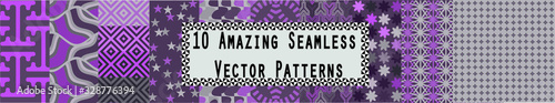10 Amazing Seamless Vector Patterns Royal Purple