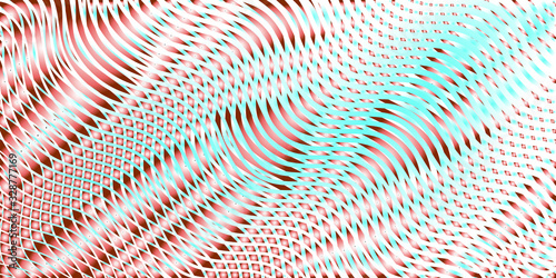 Light abstract rare grid texture of wavy stripes and illusory rounded moire glow effects. Ideal for abstract vector background with addition of your text, header. Web pages, phones and tablet, title.