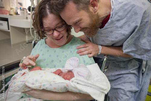 Parent's with nicu baby photo