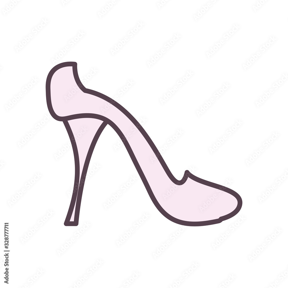 Isolated heel line style icon vector design Isolated heel line style icon vector design