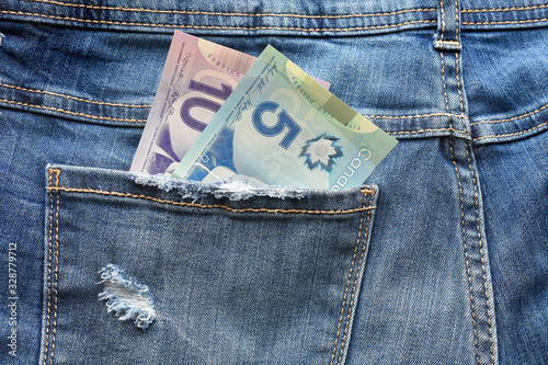 Canadian Money in Pocket