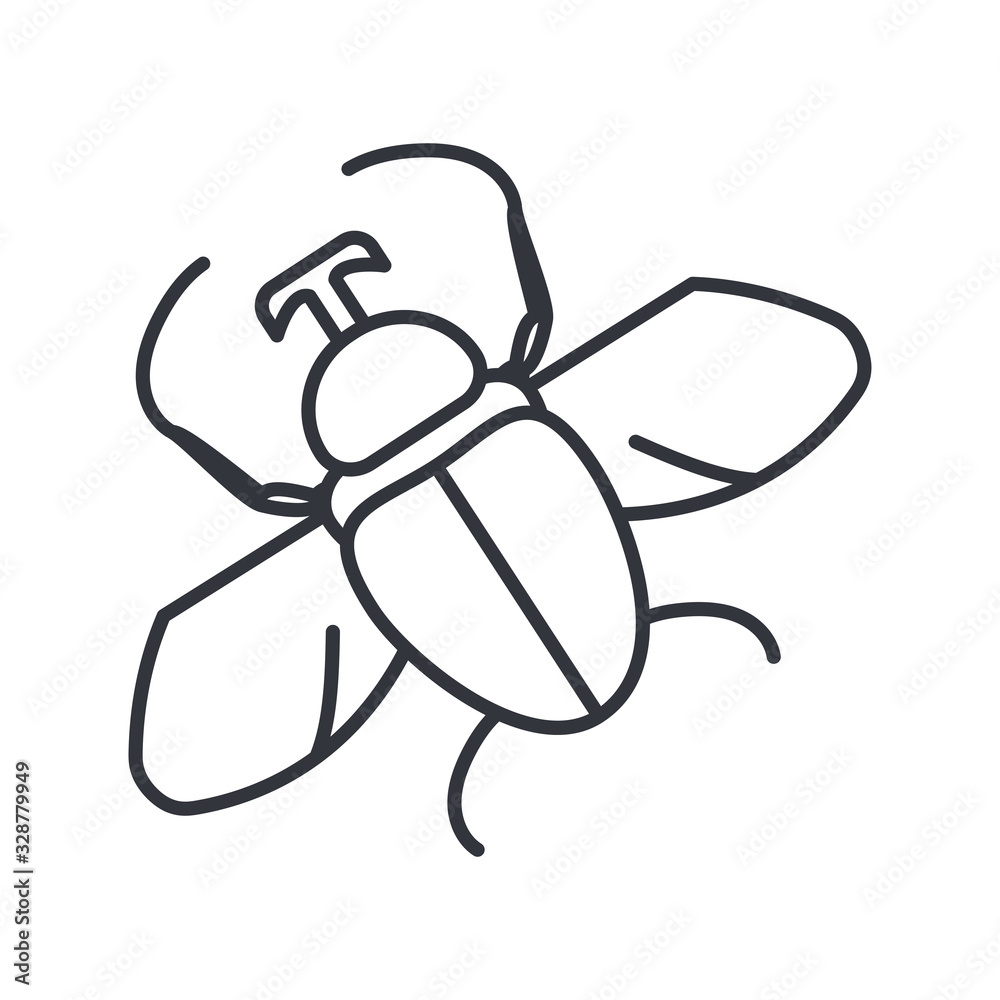 tiger beetle insect, line detail style icon tiger beetle insect, line detail style icon