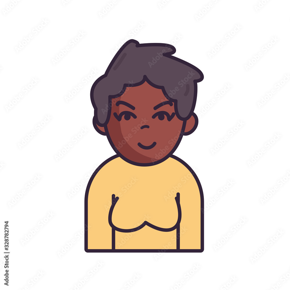 Isolated avatar woman wth sweater fill style icon vector design Isolated avatar woman wth sweater fill style icon vector design