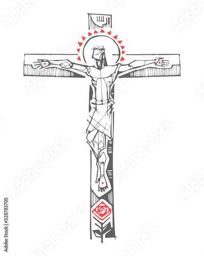 Jesus Christ at the Cross illustration