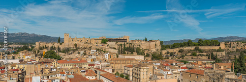 Panorama view of the Saint John Castle of Tortosa, Catalonia, Spain. La Suda de Tortosa