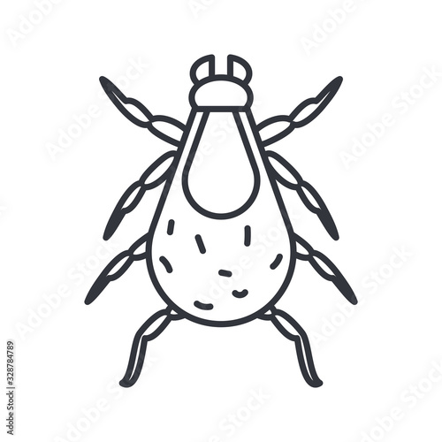 louse insect, line detail style icon