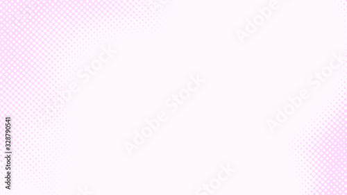 Dot pink white pattern gradient texture background. Abstract pop art halftone and retro style.