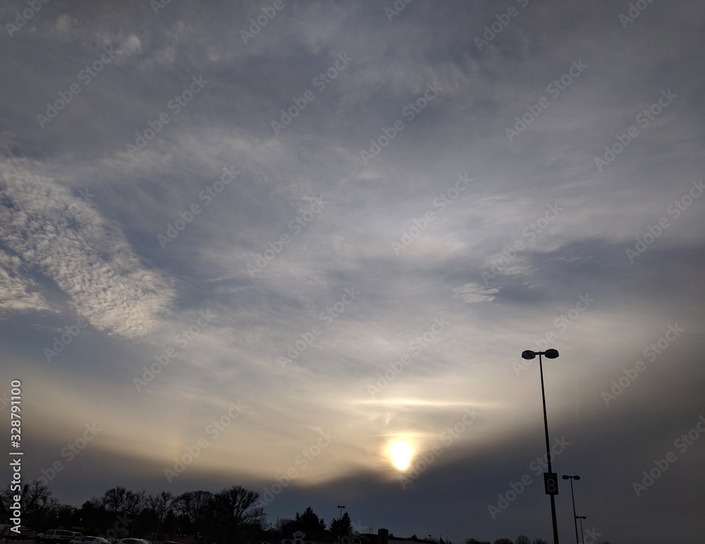 Naklejka premium Light and Dark Sky