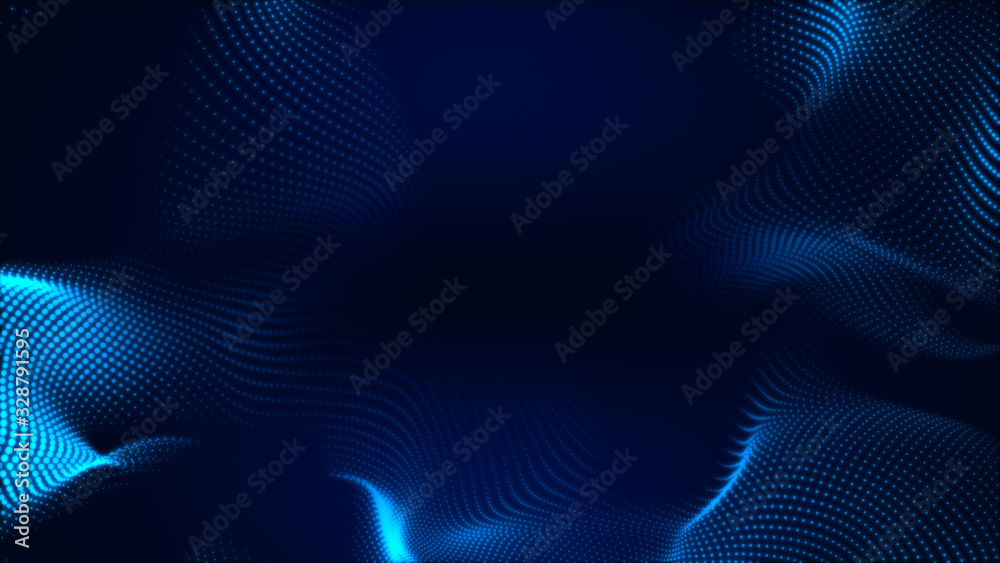 Dot white blue wave light screen gradient texture background. Abstract technology big data digital background. 3d rendering. Dot white blue wave light screen gradient texture background. Abstract technology big data digital background. 3d rendering.
