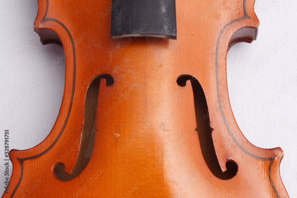 Broken antique violin for restoration with damage