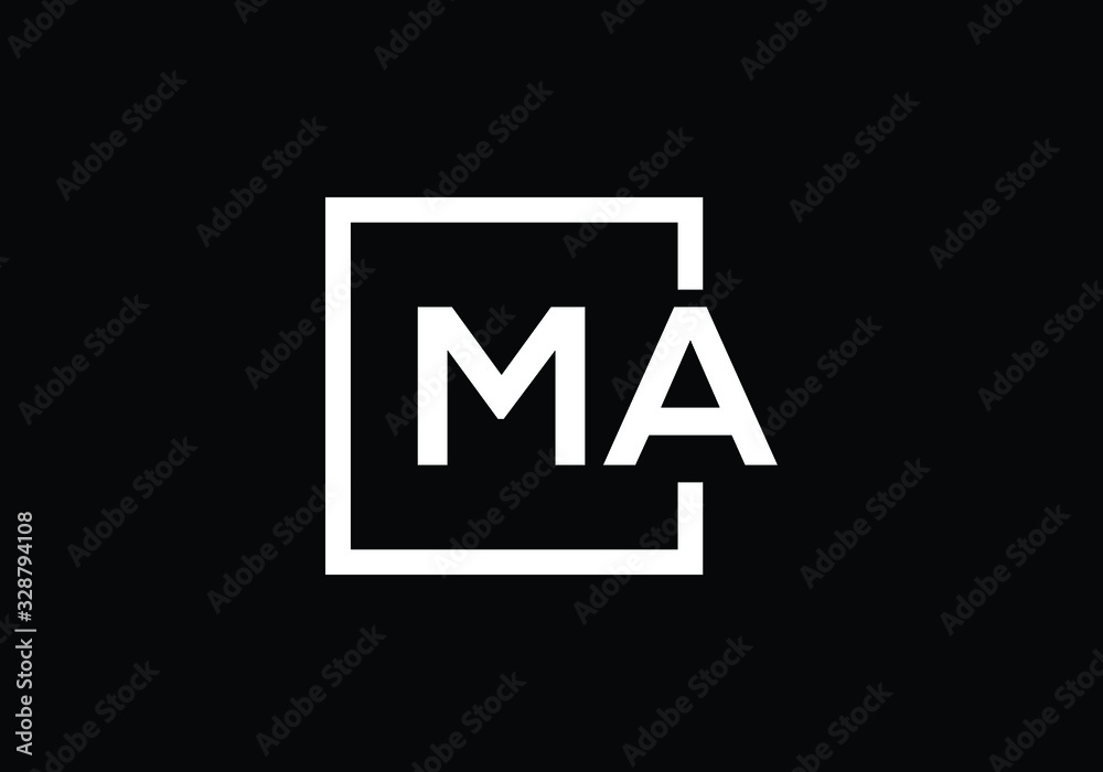 Initial Letter M A Logo design vector template, Monogram Logo sign symbol Initial Letter M A Logo design vector template, Monogram Logo sign symbol