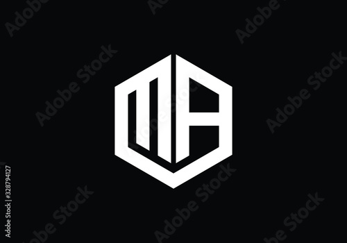Initial Letter M A Logo design vector template, Monogram Logo sign symbol