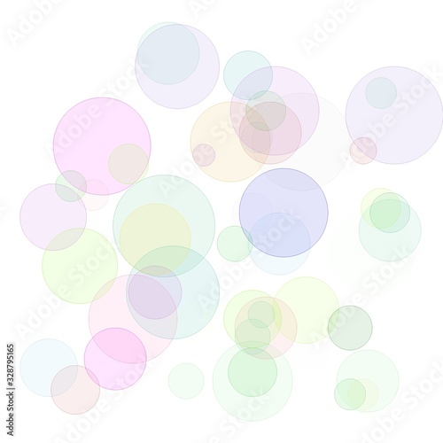 Abstract blue pink grey white yellow green red violet brown circ