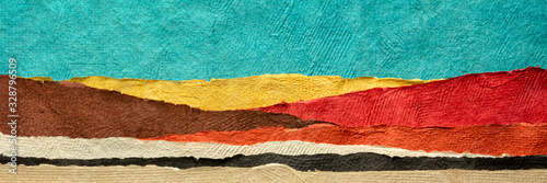 abstract paper desert landscape