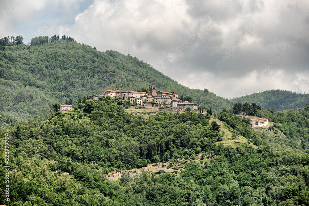 Fototapeta premium View from Barga Italy