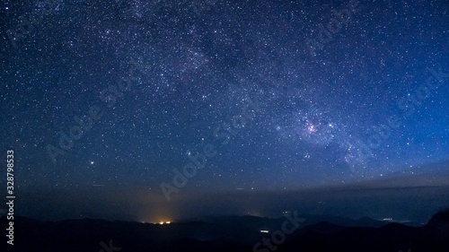 Stars and the Milky Way in the dark night sky are very beautiful. © Anon