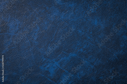 マーブル模様のある青いレザーペーパーの背景テクスチャー