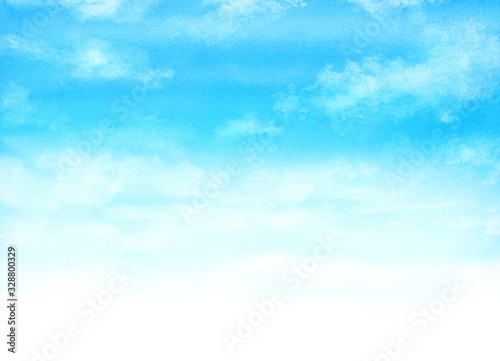 空　水彩イラスト