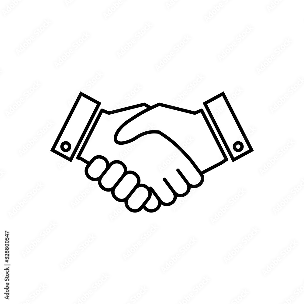 Business handshake. Handshake icon vector. contract agreement. Handshake. Deal. Done. partnership icon
