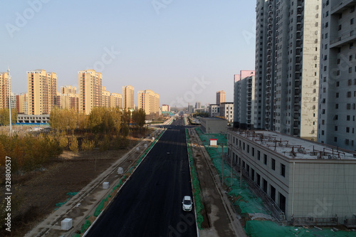 Urban Architectural Scenery, aerial photograph, China