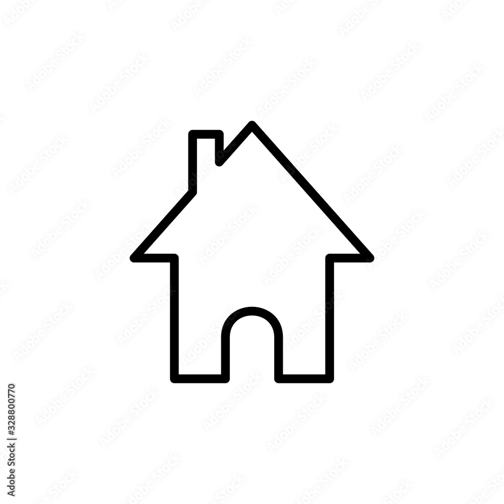 Home icon isolated on white background. House vector icon. Address Home icon isolated on white background. House vector icon. Address