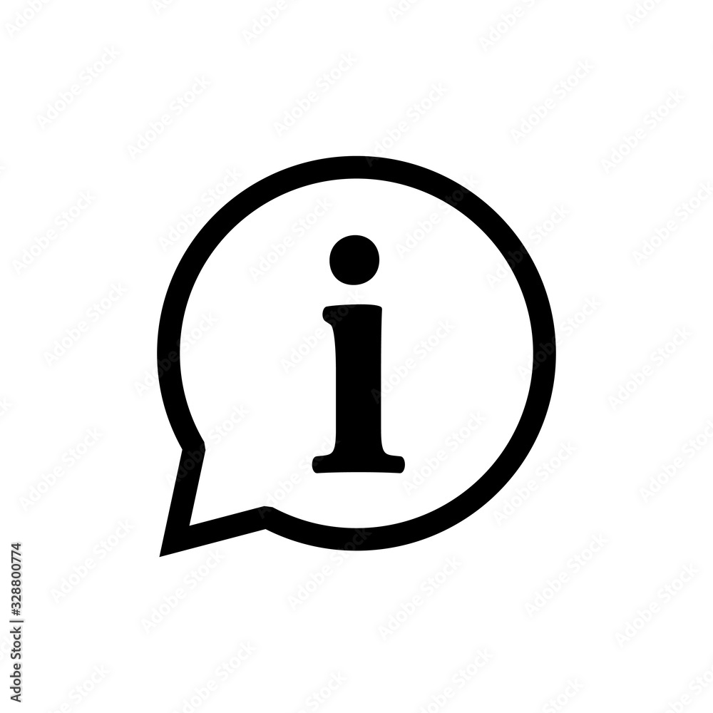 Info sign. Information icon isolated on white background. Info sign. Information icon isolated on white background.