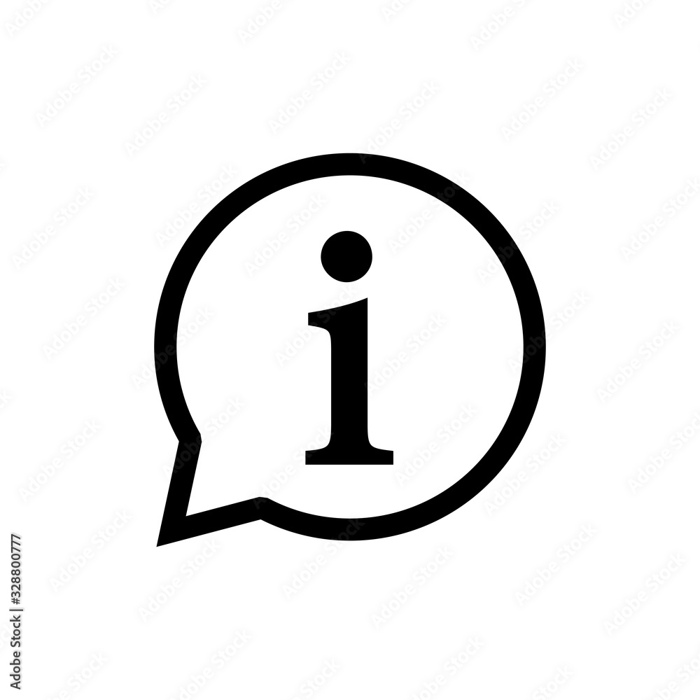 Info sign. Information icon isolated on white background. Info sign. Information icon isolated on white background.