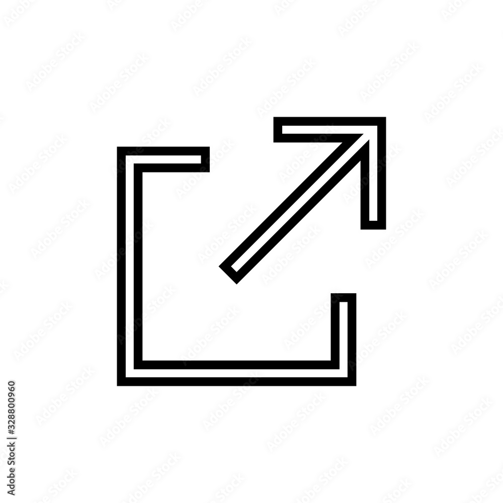 External link symbol vector icon. Link icon isolated on white background. Link vector icon. Hyperlink chain symbol External link symbol vector icon. Link icon isolated on white background. Link vector icon. Hyperlink chain symbol