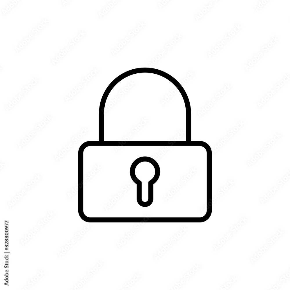 Lock icon isolated on white background. Encryption icon. Security symbol. Secure. Private Lock icon isolated on white background. Encryption icon. Security symbol. Secure. Private