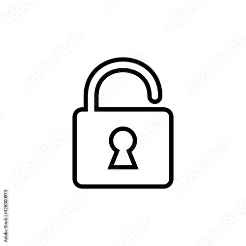 Lock icon isolated on white background. Encryption icon. Security symbol. Secure. Private