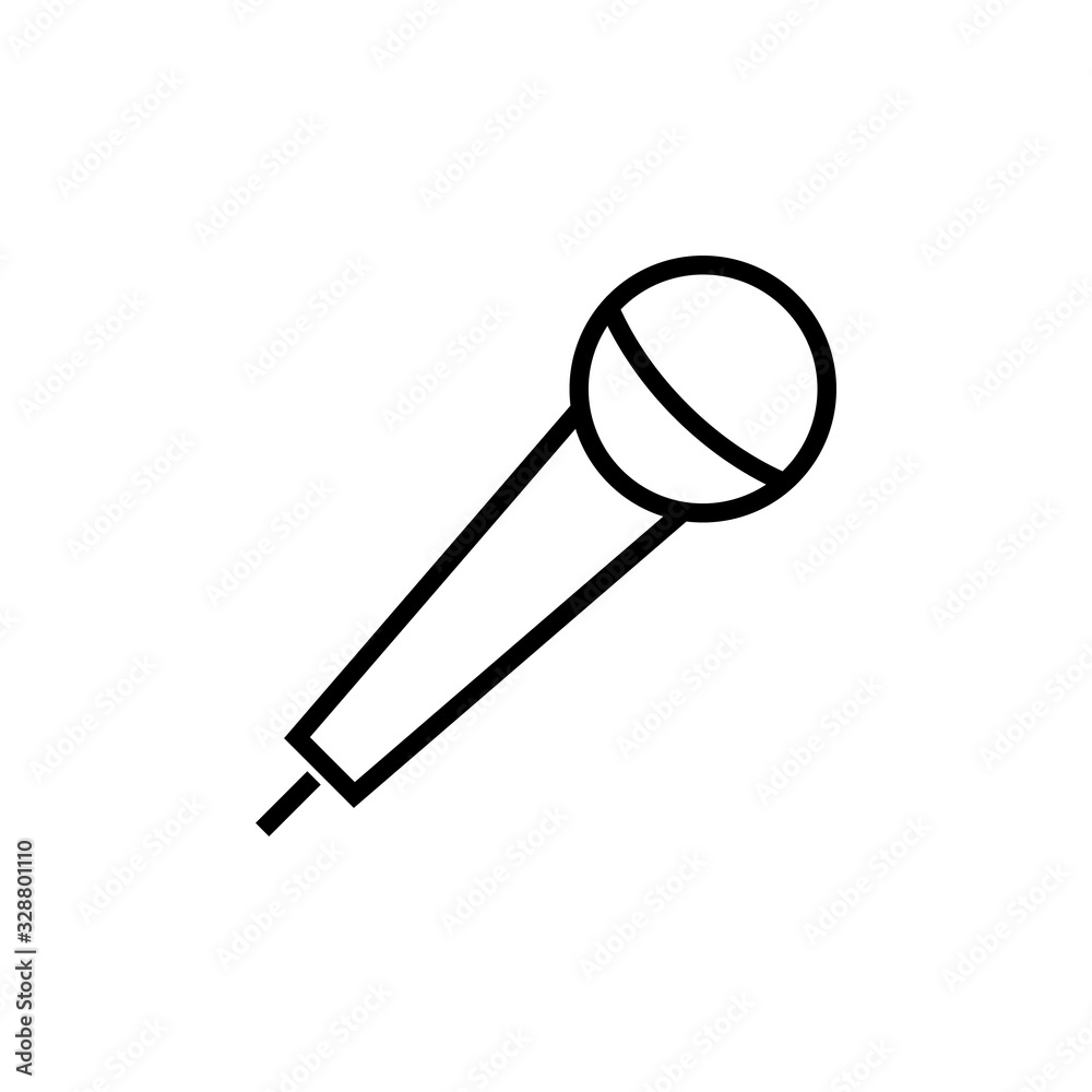 Microphone Icon isolated on white background. Mic sign. Karaoke microphone icon. Broadcast mic sign Microphone Icon isolated on white background. Mic sign. Karaoke microphone icon. Broadcast mic sign