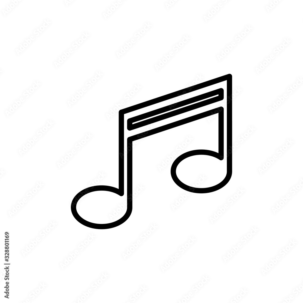 Music icon isolated on white background, music vector icon, Melody, song, note, sound, audio sign Music icon isolated on white background, music vector icon, Melody, song, note, sound, audio sign
