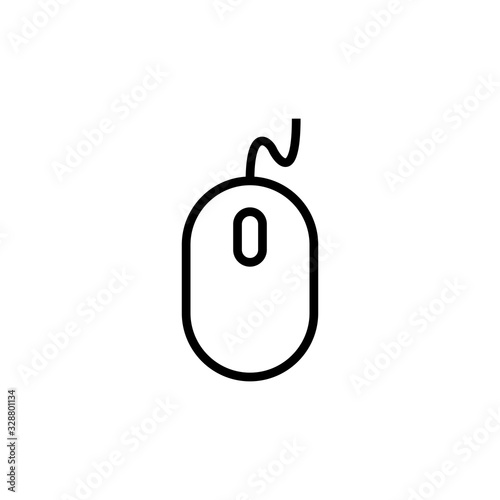 Computer Mouse Icon isolated on white background. Computer mouse vector icon