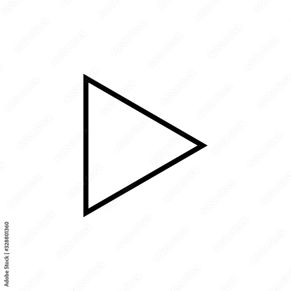 play Icon isolated on white background. Play button vector icon. Video icon vector play Icon isolated on white background. Play button vector icon. Video icon vector