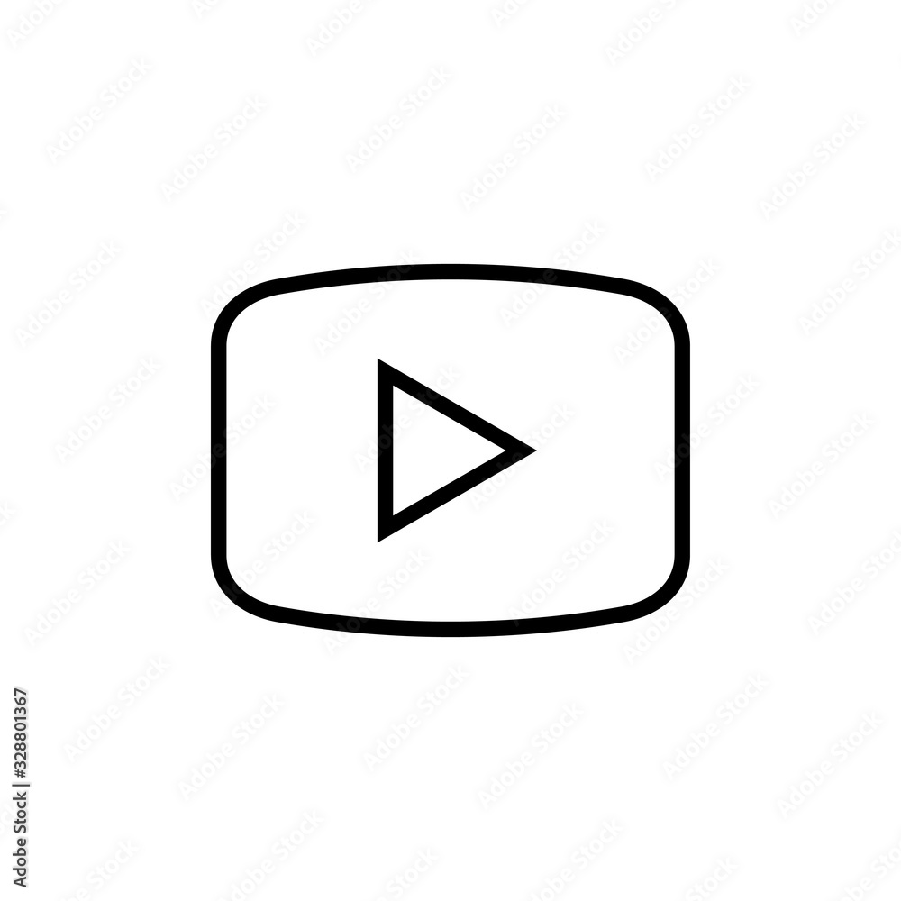 play Icon isolated on white background. Play button vector icon. Video icon vector play Icon isolated on white background. Play button vector icon. Video icon vector