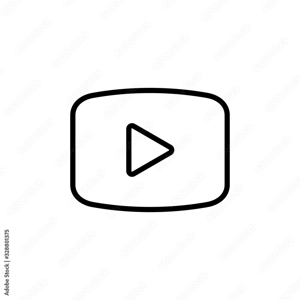 play Icon isolated on white background. Play button vector icon. Video icon vector play Icon isolated on white background. Play button vector icon. Video icon vector