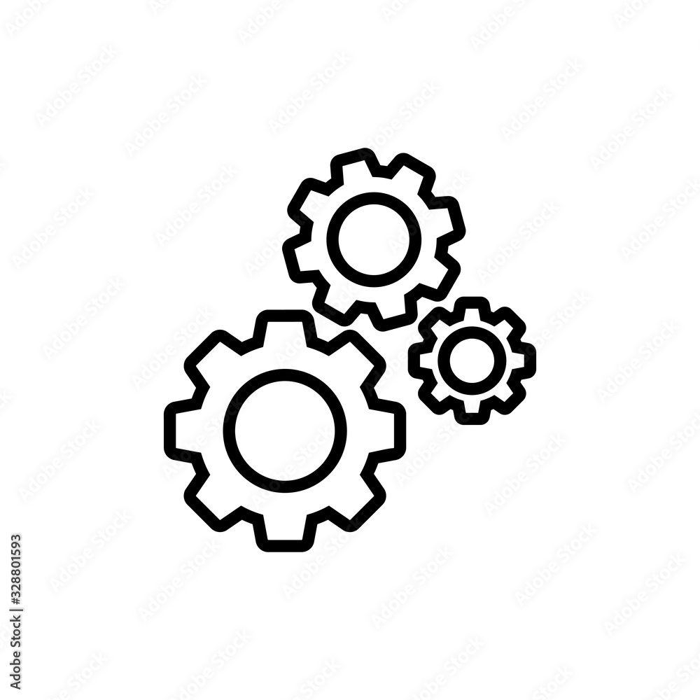 Setting Icon isolated on white background. Setting vector icon. Cog Settings Icon Symbol. Gear Setting Icon isolated on white background. Setting vector icon. Cog Settings Icon Symbol. Gear