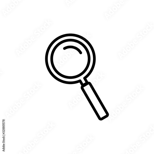 Search icon isolated on white background. Glass vector icon. search magnifying glass icon. Find