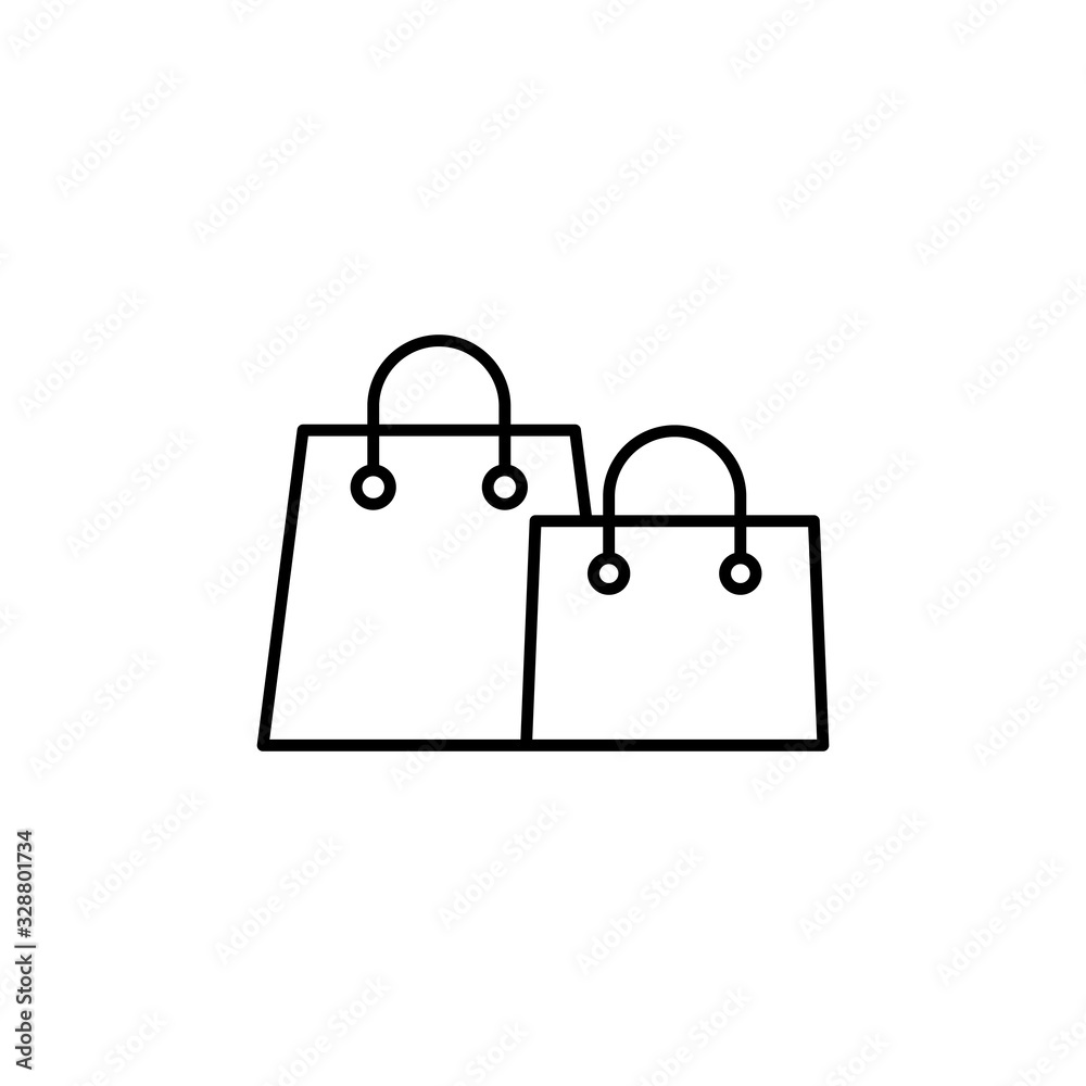 Shopping bag icon isolated on white background. Shopping bag vector icon Shopping bag icon isolated on white background. Shopping bag vector icon