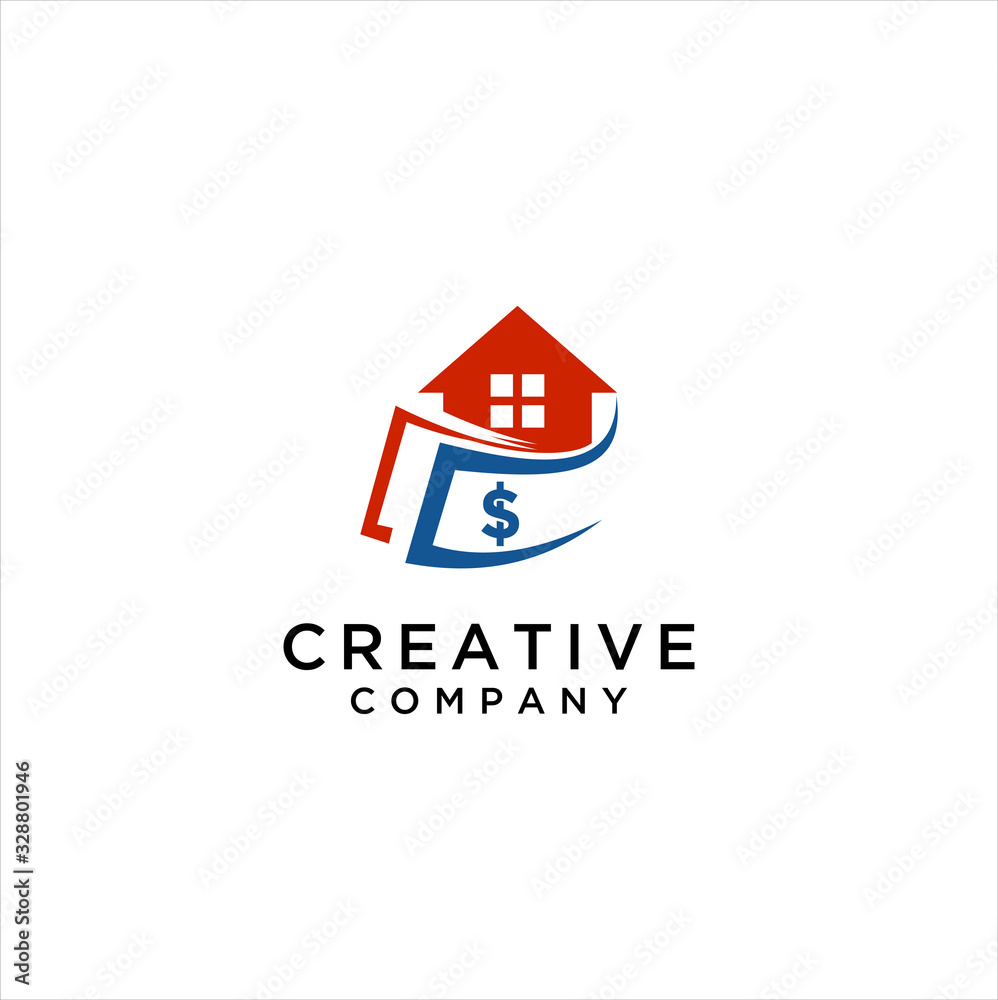 Money and House Logo Template